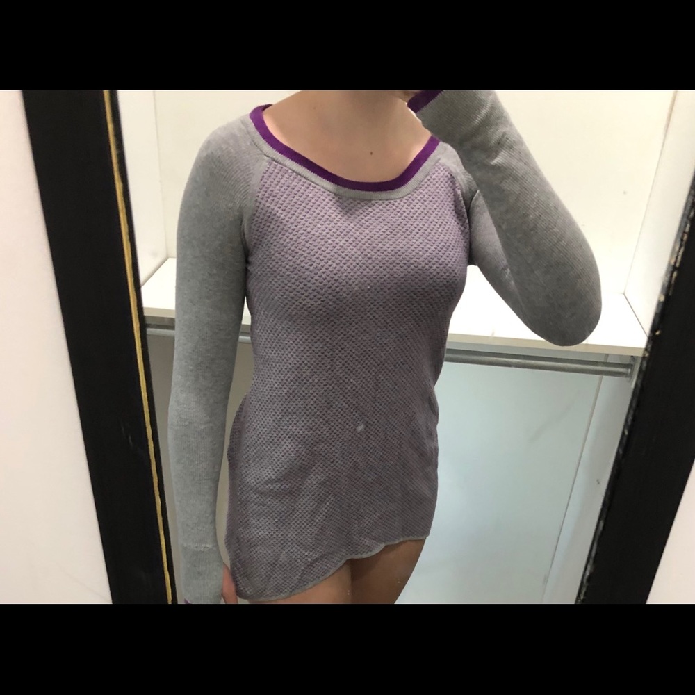 Ivivva sweater/dress purple and grey.